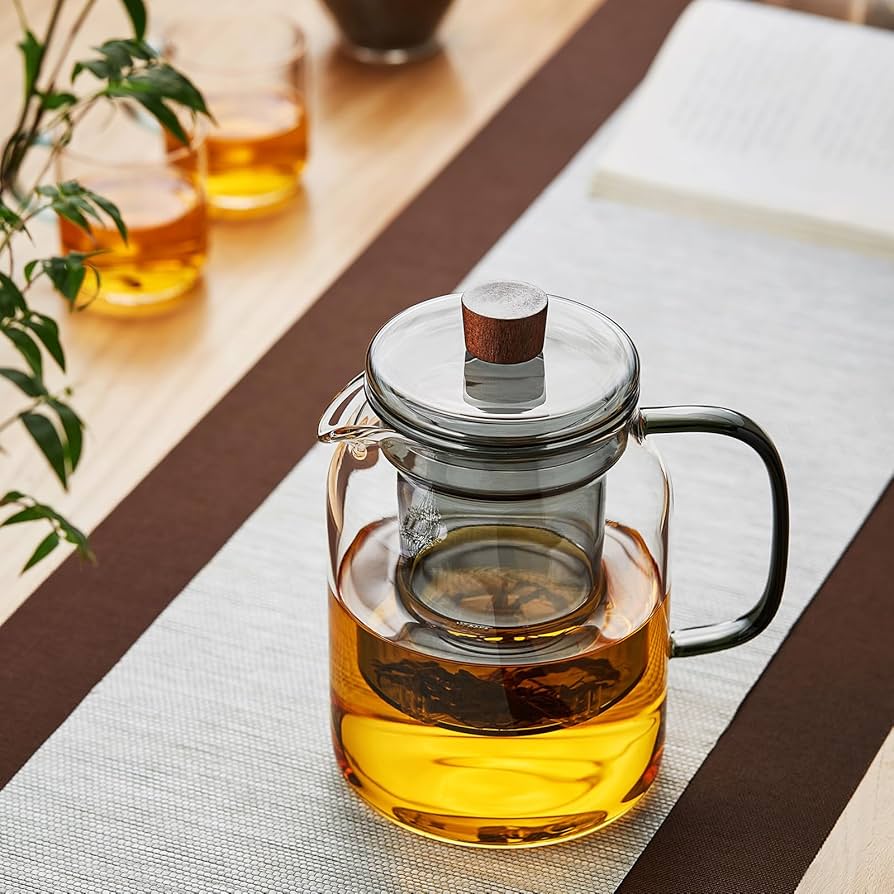 直火対応 1000ml ガラス急須ティーポット 耐熱割れにくい Amazon.co.jp: Akasooda 直火 ガラスポット 1L お茶 IH 水差し